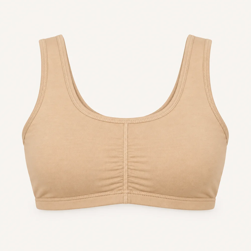 Top en algodón en Beige
