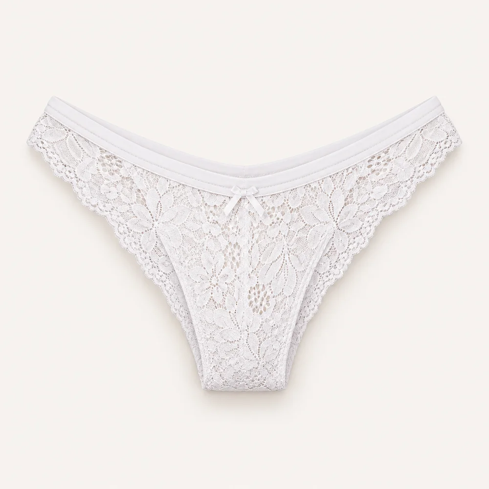Bikini de algodón en Blanco