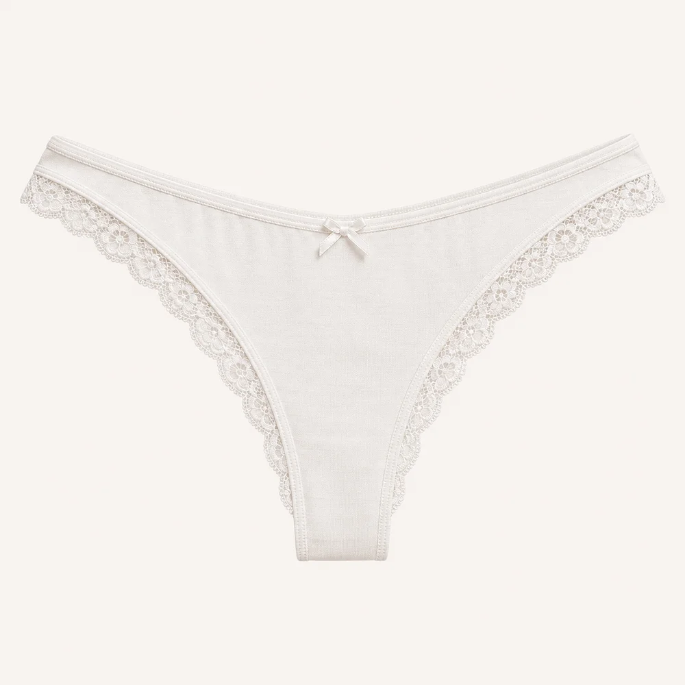 Semi hilo de algodón en Blanco