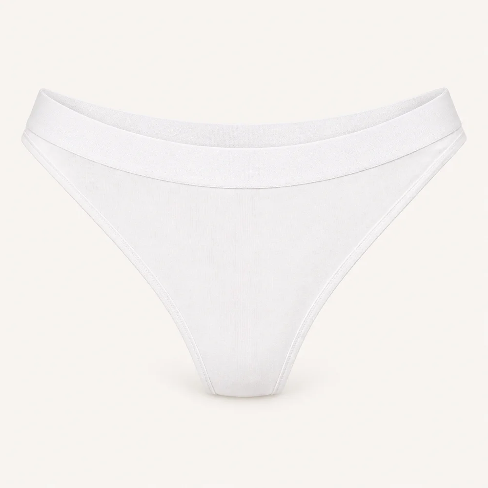 Semi hilo de algodón en Blanco